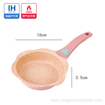 Pink high quality aluminum non stick petal pan